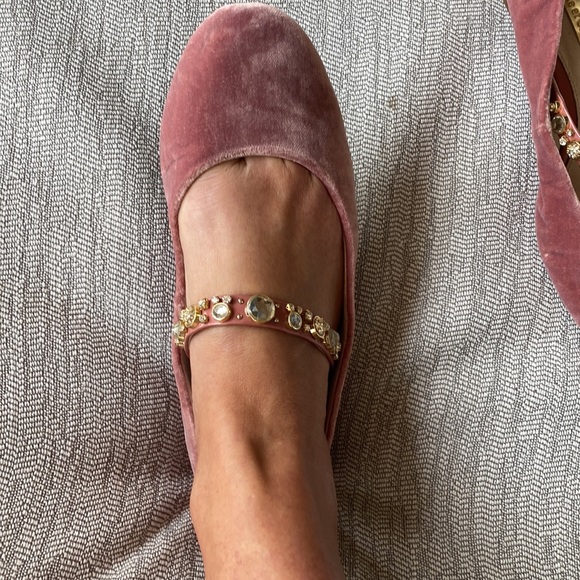 Louise Et Cie Shoes  LO-CASA Velvet FlatsJewel Strap 7 - Picture 2 of 3